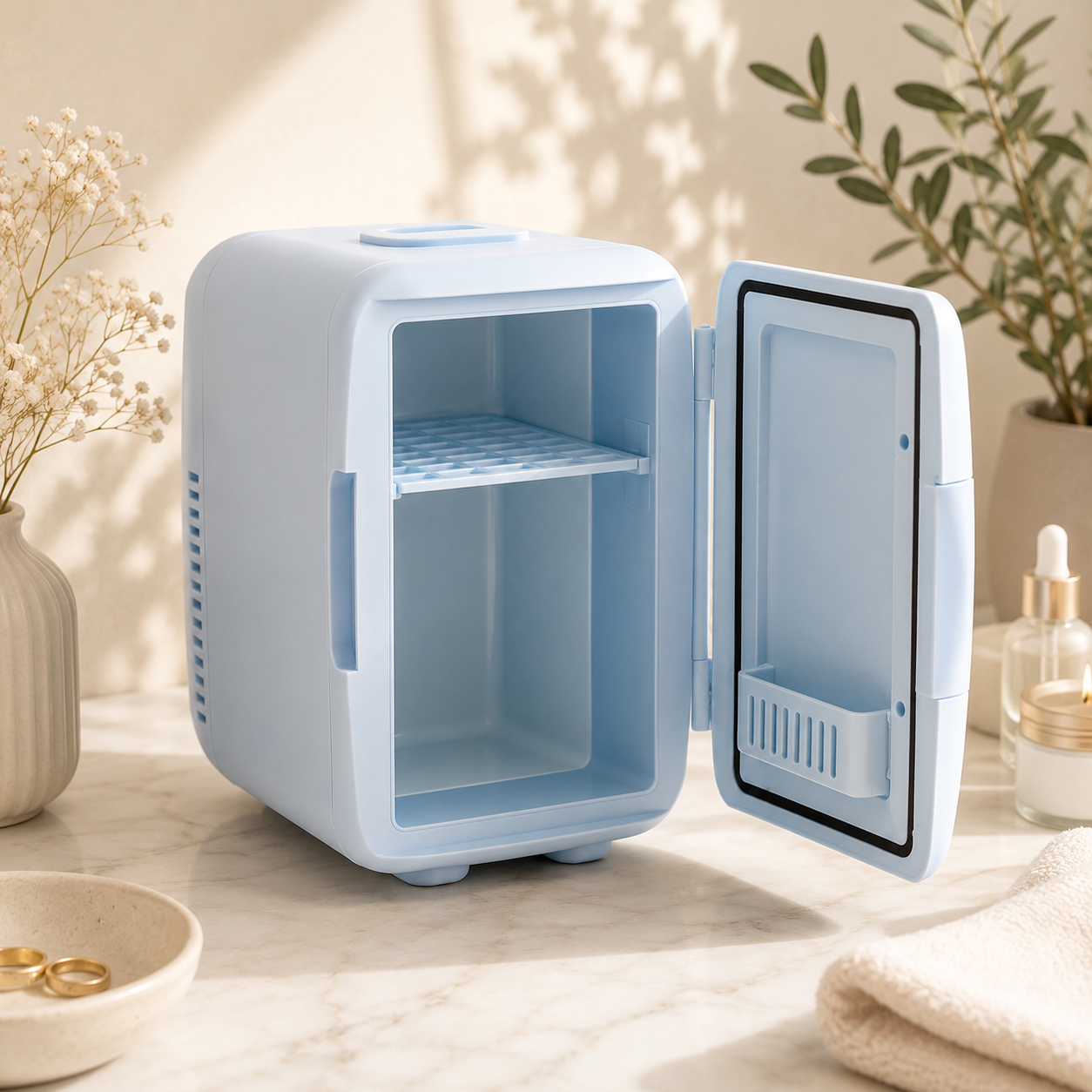 Intérieur du mini-frigo cosmétique 4 litres